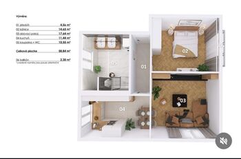 Prodej bytu 2+1 v osobním vlastnictví 63 m², Kladno