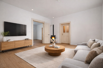 Vizualizace obývací  pokoj - Prodej bytu 2+kk v osobním vlastnictví 84 m², Praha 7 - Bubeneč