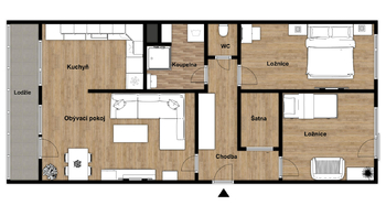 Prodej bytu 3+1 v osobním vlastnictví 78 m², Praha 9 - Střížkov