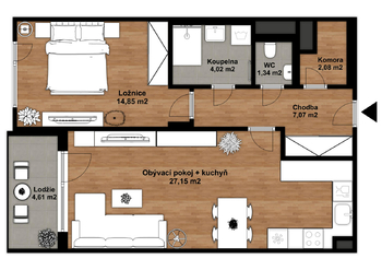 Pronájem bytu 2+kk v osobním vlastnictví 65 m², Opava