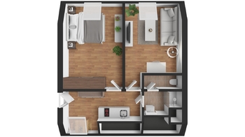 Pronájem bytu 2+1 v osobním vlastnictví 48 m², Luštěnice