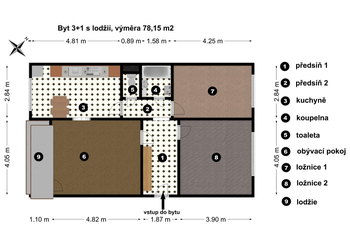 Prodej bytu 3+1 v osobním vlastnictví 78 m², Ústí nad Labem