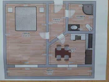 Pronájem byt 1+1, 38 m2, Příkop, Brno - Pronájem bytu 1+1 v osobním vlastnictví 38 m², Brno