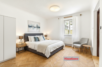 Vizualizace-pokoj 19 m² - Prodej bytu 4+1 v osobním vlastnictví 118 m², Praha 1 - Malá Strana
