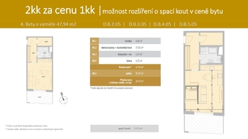 Prodej bytu 1+kk v osobním vlastnictví 60 m², České Budějovice
