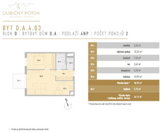 Prodej bytu 2+kk v osobním vlastnictví 64 m², České Budějovice