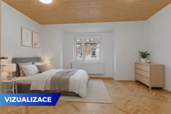 Vizualizace - pokoj - Pronájem bytu 1+1 v osobním vlastnictví 54 m², Ústí nad Labem