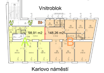 Pronájem kancelářských prostor 99 m², Roudnice nad Labem