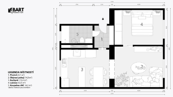 Pronájem bytu 2+1, 53 m2, Tilhonova, Brno-Slatina - Pronájem bytu 2+1 v osobním vlastnictví 53 m², Brno