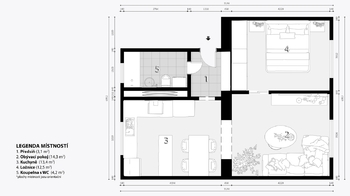 Pronájem bytu 2+1 v osobním vlastnictví 53 m², Brno