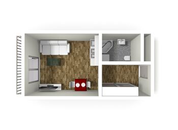 Pronájem bytu 1+kk v osobním vlastnictví 26 m², Plzeň