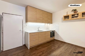 kuchyňský kout - vizualizace - Prodej bytu 2+kk v osobním vlastnictví 48 m², Mladá Boleslav