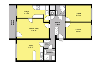 Prodej bytu 4+1 v osobním vlastnictví 93 m², Praha 5 - Stodůlky