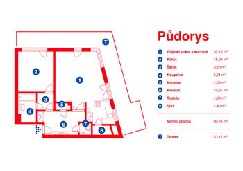 Pronájem bytu 2+kk v osobním vlastnictví 70 m², Praha 5 - Jinonice