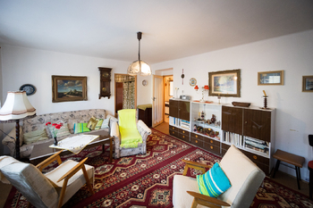 Obývací pokoj - Prodej bytu 2+1 v osobním vlastnictví 71 m², Hodonín 