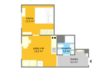 Pronájem bytu 2+kk v osobním vlastnictví 35 m², Brno