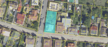 Katastrální fotomapa - Prodej domu 156 m², Praha 9 - Horní Počernice