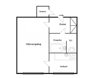 Pronájem bytu 1+kk v osobním vlastnictví 27 m², Most