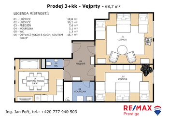 Prodej bytu 3+kk v osobním vlastnictví 76 m², Vejprty