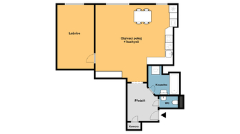 Pronájem bytu 2+kk v družstevním vlastnictví 54 m², Praha 3 - Vinohrady