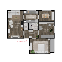 Prodej bytu 4+1 v osobním vlastnictví 76 m², Bezdědovice