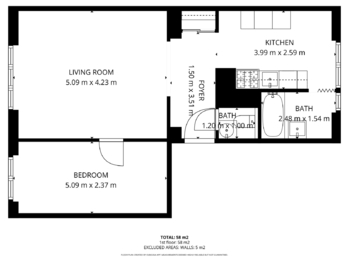 planek - Pronájem bytu 2+1 v osobním vlastnictví 59 m², Praha 4 - Krč