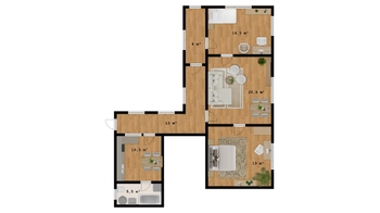 Pronájem bytu 3+1 v osobním vlastnictví 100 m², Nová Paka