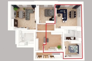 Pronájem bytu 1+1 v osobním vlastnictví 78 m², Litoměřice