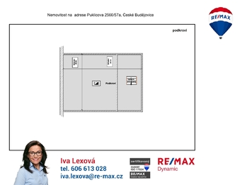 orientační půdorys podkroví - Prodej domu 227 m², České Budějovice