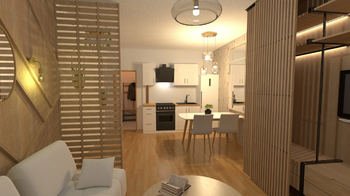 Vizualizace možného budoucího stavu - Prodej bytu 1+kk v osobním vlastnictví 28 m², Praha 4 - Michle