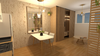 Vizualizace možného budoucího stavu - Prodej bytu 1+kk v osobním vlastnictví 28 m², Praha 4 - Michle