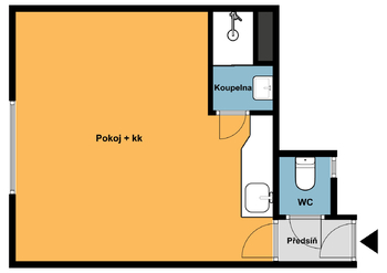 Prodej bytu 1+kk v osobním vlastnictví 25 m², Praha 9 - Vysočany