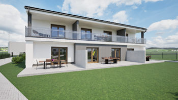 terasy západní strana - Prodej bytu 3+kk v osobním vlastnictví 79 m², Třeština