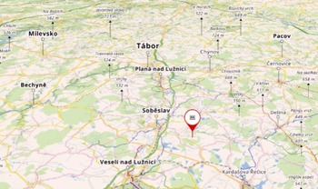 Poloha vzhledem k D3 a okolnim obcím a městům. - Prodej pozemku 984 m², Přehořov