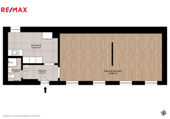 Půdorys - Prodej bytu 2+1 v osobním vlastnictví 128 m², Praha 8 - Karlín