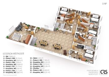 Prodej ubytovacího zařízení 961 m², Přibyslav