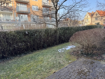 zeleň za domem - Pronájem bytu 2+kk v osobním vlastnictví 56 m², Praha 10 - Strašnice