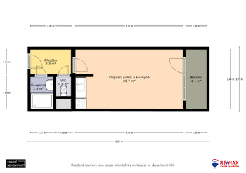 Prodej bytu 1+kk v družstevním vlastnictví 31 m², Praha 8 - Střížkov