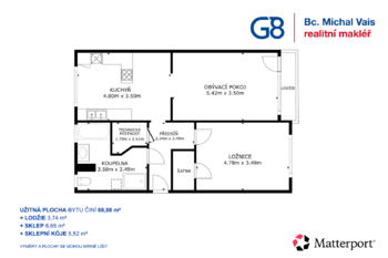 Prodej bytu 2+1 v osobním vlastnictví 69 m², Libočany