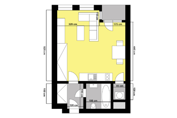 Pronájem bytu 1+kk v osobním vlastnictví 33 m², Velký Osek