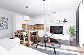 Vizualizace - Prodej bytu 2+kk v osobním vlastnictví 58 m², Mělník