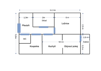 Pronájem bytu 2+kk v osobním vlastnictví 54 m², Praha 9 - Vysočany