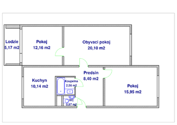 Prodej bytu 3+1 v osobním vlastnictví 80 m², Rokycany