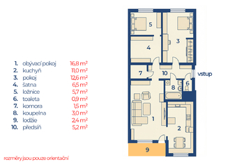 Prodej bytu 3+1 v osobním vlastnictví 70 m², Praha 9 - Černý Most
