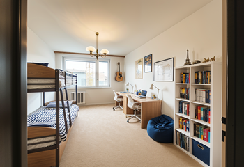 Vizualizace možného budoucího stavu - třetí pokoj  - Prodej bytu 3+kk v osobním vlastnictví 86 m², Praha 5 - Stodůlky