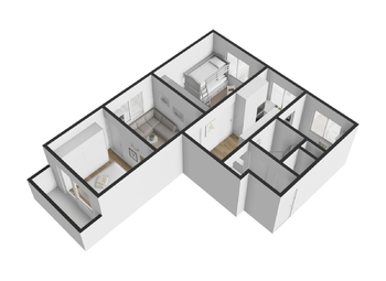 Půdorys - Prodej bytu 3+1 v osobním vlastnictví 60 m², Čejetice