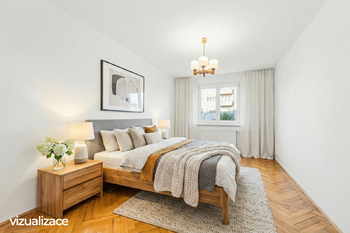 vizualizace, pokoj 3 - Prodej bytu 3+1 v osobním vlastnictví 74 m², Praha 6 - Střešovice