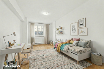 vizualizace, pokoj 2 - Prodej bytu 3+1 v osobním vlastnictví 74 m², Praha 6 - Střešovice