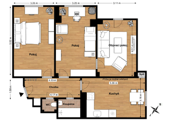 Prodej bytu 3+1 v osobním vlastnictví 74 m², Praha 6 - Střešovice