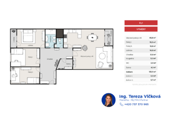 Pronájem bytu 4+kk v osobním vlastnictví 145 m², Praha 9 - Vysočany